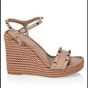 Valentino Garavani ROCKSTUD ANKLE STRAP WEDGE